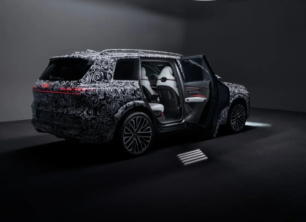 Audi Q9 interior reveal previews Audi’s new luxury SUV with Quattro, leather seats, powered doors and a massive panoramic roof