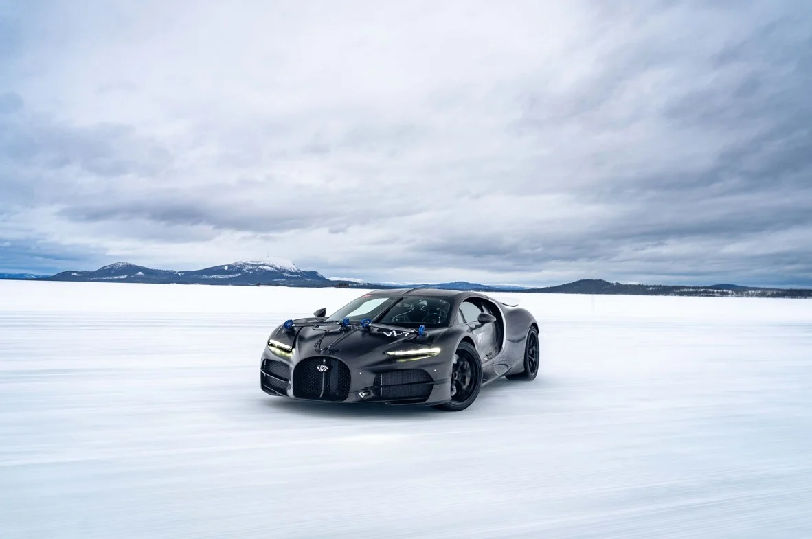 Bugatti Tourbillon undergoes extreme winter testing in Sweden as the Hybrid V16 hypercar tackles snow, ice and low-grip driving
