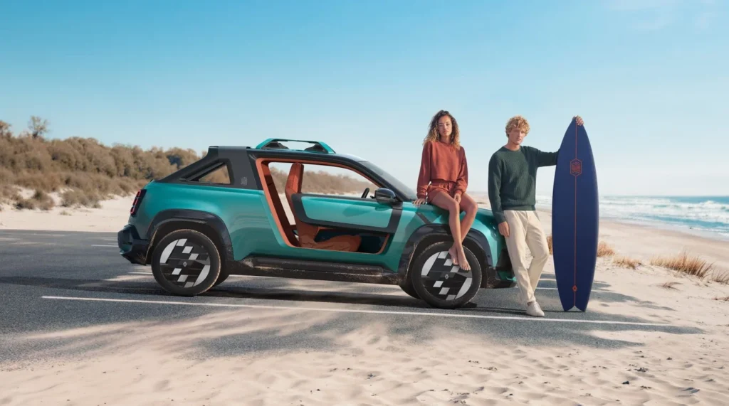 Renault 4 JP4x4 Concept debuts as an electric SUV with all-wheel drive, beach buggy styling and retro Renault 4 design cues