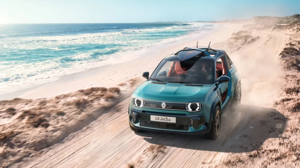 Renault 4 JP4x4 Concept debuts as an electric SUV with all-wheel drive, beach buggy styling and retro Renault 4 design cues